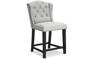 UPHOLSTERED BARSTOOL (2/CN) Jeanette BlackD702-124 ASHLEY