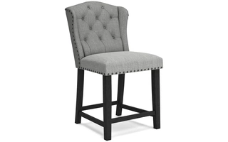 UPHOLSTERED BARSTOOL (2/CN) Jeanette BlackD702-224 ASHLEY