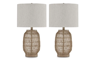 L329094 Orenman RATTAN TABLE LAMP (2/CN)