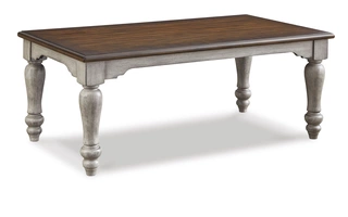 RECTANGULAR COFFEE TABLE Lodenbay Antique Gray/BrownT741-1 ASHLEY