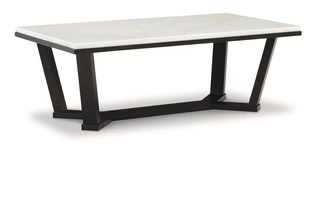 RECTANGULAR COFFEE TABLE Fostead White/EspressoT770-1 ASHLEY