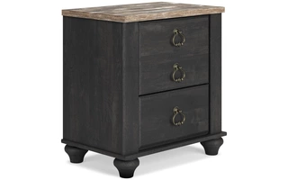 TWO DRAWER NIGHT STAND Nanforth Two-toneB3670-92 ASHLEY