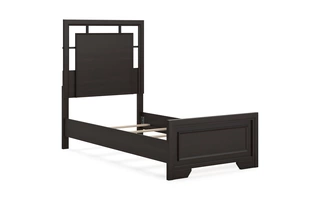 TWIN PANEL HDBD/FTBD/SLATS Covetown Dark BrownB441-53 ASHLEY