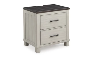 TWO DRAWER NIGHT STAND Darborn Gray/BrownB796-92 ASHLEY
