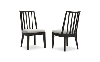 DINING UPH SIDE CHAIR (2/CN) Galliden Black/BrownD841-01 ASHLEY