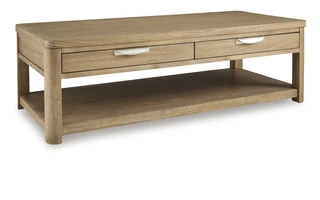 RECTANGULAR COFFEE TABLE Rencott Light BrownT781-1 ASHLEY