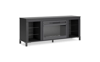 TV STAND WITH FIREPLACE Cayberry BlackW2721-168 ASHLEY