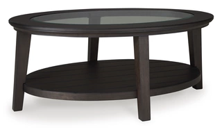 OVAL COFFEE TABLE Celamar Dark BrownT429-0 ASHLEY