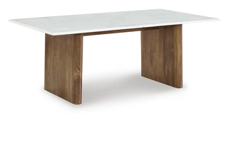 RECTANGULAR COFFEE TABLE Isanti Light Brown/WhiteT662-1 ASHLEY
