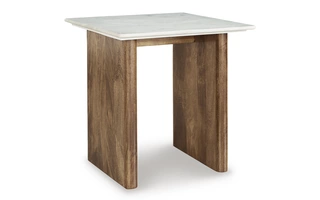 RECTANGULAR END TABLE Isanti Light Brown/WhiteT662-3 ASHLEY