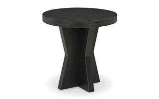 ROUND END TABLE Galliden BlackT841-6 ASHLEY