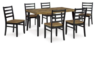 RECT DRM TABLE SET (7/CN) Blondon Brown/BlackD413-425 ASHLEY