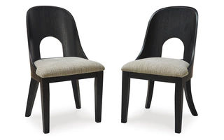 DINING UPH SIDE CHAIR (2/CN) Rowanbeck BlackD821-01 ASHLEY