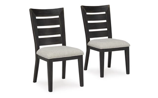 DINING UPH SIDE CHAIR (2/CN) Galliden Black/BrownD841-03 ASHLEY