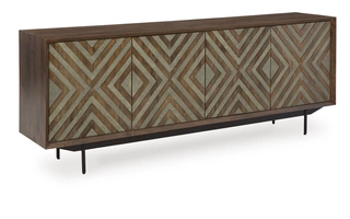 ACCENT CABINET Dreggan Brown/Gold FinishA4000577 ASHLEY