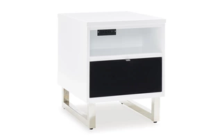 CHAIR SIDE END TABLE Gardoni White/BlackT756-7 ASHLEY