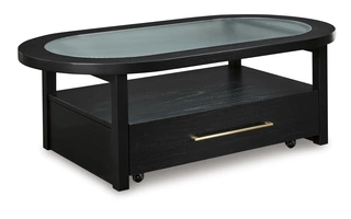 OVAL COFFEE TABLE Winbardi BlackT786-0 ASHLEY
