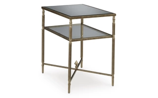 RECTANGULAR END TABLE Cloverty Aged Gold FinishT440-3 ASHLEY