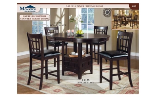 CAPPUCCINO BLACK LEATHER-LOOK 41H PUB CHAIR 2PCSPAGE35 I1156DISCO I1156DISCO MONARCH SPECIALTIES