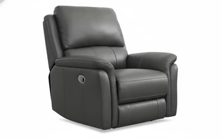 LEATHER POWER RECLINER DARY GREY 1273PWRRECDG 1273PWRRECDG EXACT
