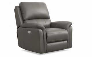 LEATHER POWER RECLINER LIGHT GREY 1273PWRRECLG 1273PWRRECLG EXACT