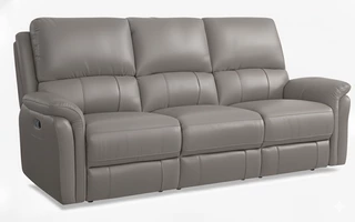 LEATHER POWER RECLINING SOFA LIGHT GREY 1273PWRSOFALG 1273PWRSOFALG EXACT