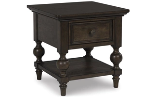 SQUARE END TABLE Veramond Dark BrownT694-2 ASHLEY