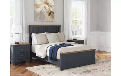 full panel headboard landocken brown/blueB414-87 ashley