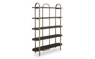 Bookcase Brentmour Brown/Gold FinishA4000589 ASHLEY FURNITURE
