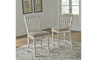 UPHOLSTERED BARSTOOL (2/CN) Havalance White/GrayD814-124 ASHLEY
