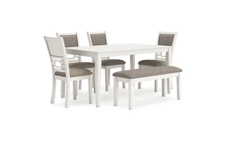 DINING ROOM TABLE SET (6/CN) Erinberg Antique WhiteD423-325 ASHLEY