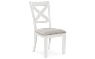 DINING UPH SIDE CHAIR (2/CN) Robbinsdale Antique WhiteD642-01 ASHLEY