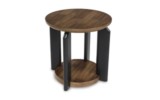 ROUND END TABLE Kraeburn Brown/BlackT624-6 ASHLEY