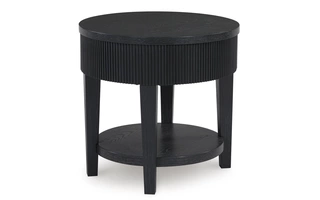 ROUND END TABLE Marstream BlackT551-6 ASHLEY