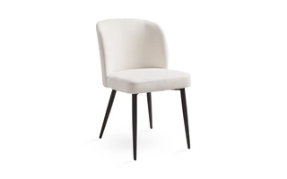FORTINA DINING CHAIR GY-DC-801BK SILEX BEIGE LINEN WITH BLACK LEGS  DINING CHAIR  103896 XCELLA
