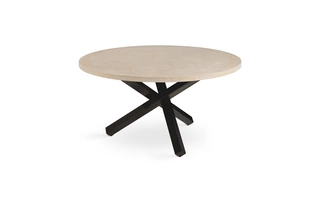 RODNEY DINING TABLE OAK VENEER TOP BLACK LEGS  DINING TABLES  103881 XCELLA