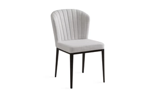 SHELL DINING CHAIR GY-DC-A14BK FUZHOU GREY LINEN  DINING CHAIR  103602 XCELLA
