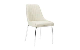 MOIRA DINING CHAIR: TAUPE LEATHERETTE  102340 XCELLA