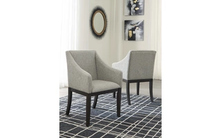 dining uph arm chair (2/cn)  D745-01A ashley