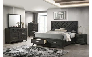 charcoal double bed  B125C-DHB EXACT