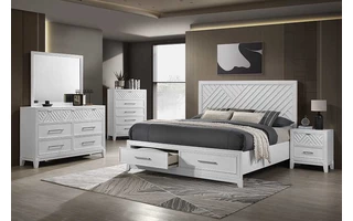 white double bed  B125W-DHB EXACT