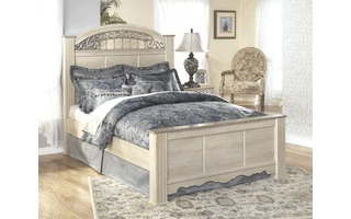 KING POSTER FOOTBOARD/CATALINA Catalina Antique WhiteB196-66 ASHLEY