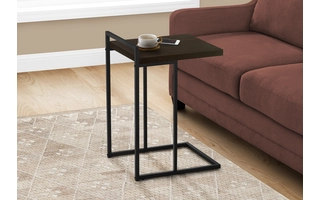 ACCENT TABLE - 25 H - ESPRESSO - BLACK METAL I3635 I3635 MONARCH SPECIALTIES