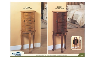 OAK JEWELERY ARMOIRE 
 PG260 I1044 I1044 MONARCH SPECIALTIES