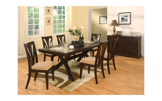XAVIER RECT LEG TABLE WOOD TOP 2918203T 2918203T WORLD IMPORTS