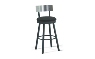 LAUREN SPECTATOR HEIGHT UPHOLSTERED SEAT AND STAINLESS STEEL BACKREST Lauren 40493-34 AMISCO