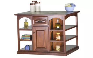 KITCHEN ISLAND WITHOUT TOP. 2 RAISED PANEL DOORS, 2 DRAWERS, 5 ADJUSTABLE SHELVES, PLAIN BASE*GLASS*NG*FINSISH*BK, CC, CO, CM, CR, EC, GO, HG, IV, SW, UN, WH  00245 EAGLE