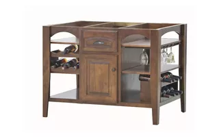 KITCHEN ISLAND WITHOUT TOP. 2 RAISED PANEL DOORS, 2 DRAWERS, 5 ADJUSTABLE SHELVES, STRAIGHT LEG BASE*GLASS*NG*FINSISH*BK, CC, CO, CM, CR, EC, GO, HG, IV, SW, UN, WH  00247 EAGLE