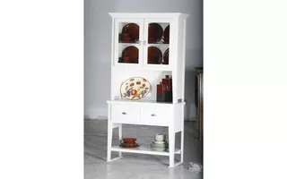 40 DINING BUFFET, 2 DRAWERS, 1 FIXED SHELF ON BOTTOM FOR OPEN STORAGE, STRAIGHT LEG BASE*GLASS*NG*FINSISH*BK, CC, CO, CM, CR, EC, GO, HG, IV, SW, UN, WH 44338 44338 EAGLE