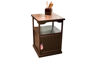 KITCHEN ISLAND WITH NO TOP, 1 BEAD BOARD DOOR, OPEN STORAGE, PLAIN BASE*GLASS*NG*FINSISH*BK, CC, CO, CM, CR, EC, GO, HG, IV, SW, UN, WH 56218 56218 EAGLE